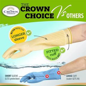 img 3 attached to 🧤 Long-lasting Dishwashing Gloves – Eco-friendly Rubber Latex