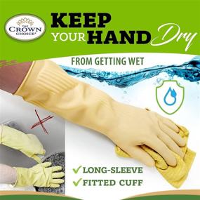 img 1 attached to 🧤 Long-lasting Dishwashing Gloves – Eco-friendly Rubber Latex