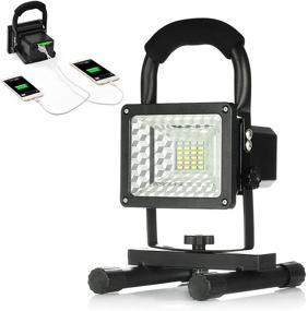 img 4 attached to High-Performance 1600LM LED Work Light, 3 Brightness Modes, IPX5 Waterproof, Portable & Versatile – Ideal for Workshop, Construction & Job Sites (Black)