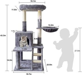 img 3 attached to KORIMEFA Cat Tree Tower: Natural Sisal Scratching Post, Activity Platform, Plush Mouse Hanging Ball Toy - Perfect Furniture for Small Kittens and Cats to Play, Relax and Stay Active