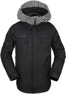 🔥 stay warm and stylish with volcom boys' big neolithic insulated 2 layer shell snow jacket logo