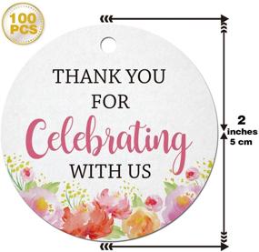 img 2 attached to Celebrating 100Pcs Floral Wedding Birthday Gift Wrapping Supplies