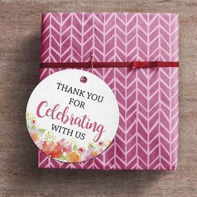 img 3 attached to Celebrating 100Pcs Floral Wedding Birthday Gift Wrapping Supplies