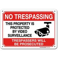 🔒 trespassers will be prosecuted: surveillance warning sign logo