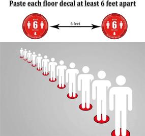 img 2 attached to 🚧 Occupational Health & Safety Products: Social Distancing Floor Decal Stickers for Effective Social Distancing