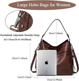img 3 attached to Leather Shoulder Crossbody Women's Handbags 👜 & Wallets by SIXVONA: Ideal Hobo Bags