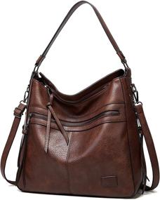 img 4 attached to Leather Shoulder Crossbody Women's Handbags 👜 & Wallets by SIXVONA: Ideal Hobo Bags