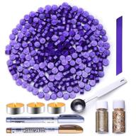 wax seal kit with 300 pcs sealing wax beads, spoon, pens - ideal for letter crafts logo