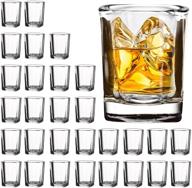 🥃 vivimee 2.2 oz square shot glasses - 30 pack heavy base bulk set, clear espresso shot glass, small whiskey shot glasses for vodka, whiskey, tequila, espressos, spirits & liquors logo