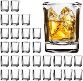 img 4 attached to 🥃 Vivimee 2.2 oz Square Shot Glasses - 30 Pack Heavy Base Bulk Set, Clear Espresso Shot Glass, Small Whiskey Shot Glasses for Vodka, Whiskey, Tequila, Espressos, Spirits & Liquors