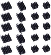 🔥 geeekpi raspberry pi 4 heatsink - premium aluminum heatsinks for efficient heat dissipation (5 pack black) logo