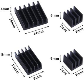 img 2 attached to 🔥 GeeekPi Raspberry Pi 4 Heatsink - Premium Aluminum Heatsinks for Efficient Heat Dissipation (5 Pack Black)