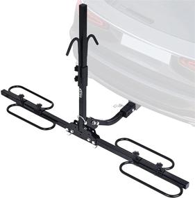 img 4 attached to 🚲 MKING Car Bike Racks - Platform Style 2 Bike Hitch Rack | Foldable & Compact Steel Structure | Tray Bicycle Carrier Racks for Car, RV, SUV, and Trailer