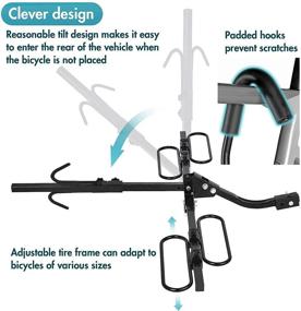 img 1 attached to 🚲 MKING Car Bike Racks - Platform Style 2 Bike Hitch Rack | Foldable & Compact Steel Structure | Tray Bicycle Carrier Racks for Car, RV, SUV, and Trailer