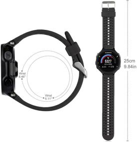 img 2 attached to 📱 Silicone Replacement Watch Bands for Garmin Forerunner 235, 220, 230, 620, 630, 735 Smart Watch - Compatible Bands with Pin Removal Tools