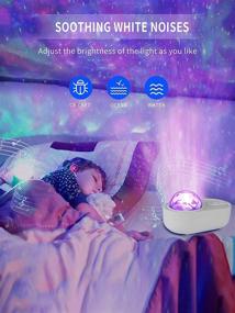 img 1 attached to 🌊 Ocean Wave Star Projector Night Light with Music and Bluetooth Speaker - 10 Colors Rotating Galaxy Projector for Bedroom Decoration, Ideal for Kids and Adults