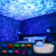 🌊 ocean wave star projector night light with music and bluetooth speaker - 10 colors rotating galaxy projector for bedroom decoration, ideal for kids and adults logo