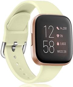 img 3 attached to 🌊 Waterproof Soft Bands for Fitbit Versa SmartWatch, Versa 2 and Versa Lite SE - Perfect Replacement Wristbands for Men and Women