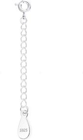 img 4 attached to Sterling Necklace Extender Removable Adjustable Beading & Jewelry Making for Jewelry Findings