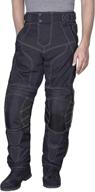 🏍️ waterproof windproof black men's motorcycle riding pants with removable ce armor - pt5 (size: m) logo