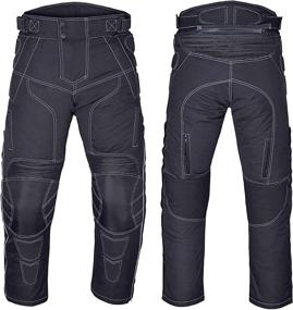 img 1 attached to 🏍️ Waterproof Windproof Black Men's Motorcycle Riding Pants with Removable CE Armor - PT5 (Size: M)