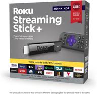 enhance your viewing experience with roku streaming stick+ - hd/4k/hdr streaming device with long-range wireless & roku voice remote logo
