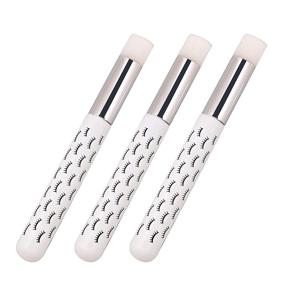 img 2 attached to 🖌️ 10-Pack White Lash Cleanser Brushes – Lash Shampoo Brushes for Eyelash Extensions, Blackhead Removal, Nose Cleaning, and Washing – Cute Cosmetic Brush Set