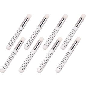 img 3 attached to 🖌️ 10-Pack White Lash Cleanser Brushes – Lash Shampoo Brushes for Eyelash Extensions, Blackhead Removal, Nose Cleaning, and Washing – Cute Cosmetic Brush Set