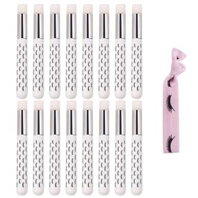 img 4 attached to 🖌️ 10-Pack White Lash Cleanser Brushes – Lash Shampoo Brushes for Eyelash Extensions, Blackhead Removal, Nose Cleaning, and Washing – Cute Cosmetic Brush Set