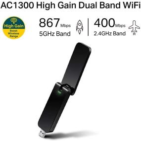 img 3 attached to Enhance Internet Speed with TP-Link AC1200 Wireless Dual Band USB Adapter (Archer T4U V1)
