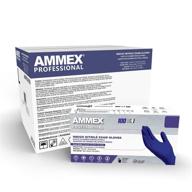 🧤 ammex indigo nitrile exam gloves: latex-free, powder-free, textured, disposable, non-sterile, food-safe - 3 mil thickness logo