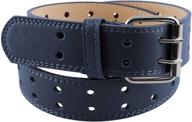 🔗 stylish unisex faux leather two hole belt: essential men's accessories for belts logo