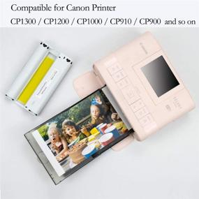 img 2 attached to 🖨️ Набор из 4 совместимых картриджей Absonic для принтера Canon Selphy CP1300 CP1200 CP800 CP900 - замена цветных чернил KP-108 формата 10х15 см (без бумаги)