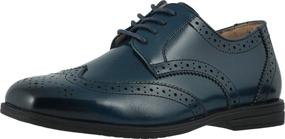 img 1 attached to 👞 Стильные и утонченные мальчиковые туфли Florsheim Reveal Wing Tip Oxford для изысканного вида.