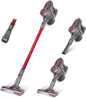 🔋 ergo life cordless vacuum: lightweight, powerful suction, 4-in-1 motorized brush with led light - ideal for carpet, hard floor, car, and pet hair logo