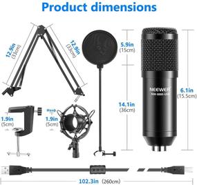 img 1 attached to 🎙️ Neewer NW-8000-USB USB Microphone Kit: Professional 192KHZ/24BIT Cardioid Condenser Mic for Home Studio, Gaming, Streaming, and Podcasting