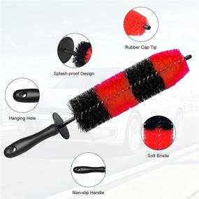 img 3 attached to 12-Piece YLMKDE Car Detailing Brushes Set - Tire Brush Kit for Safe, Scratch-Free Cleaning of Car Wheels & Interior/Exterior Surfaces