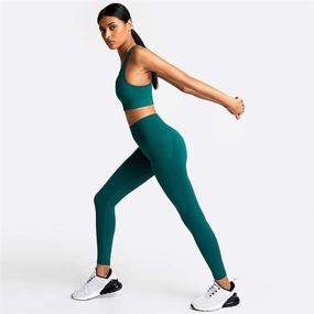 img 3 attached to 🧘 Stay Fit and Stylish with our Women's Yoga Outfit 2 Piece Set - Workout Tracksuit, Sports Bra, High Waist Legging - Active Wear Athletic Clothing Set