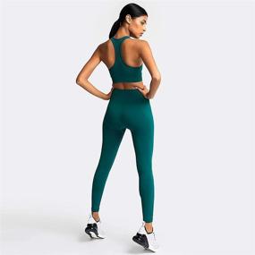 img 2 attached to 🧘 Stay Fit and Stylish with our Women's Yoga Outfit 2 Piece Set - Workout Tracksuit, Sports Bra, High Waist Legging - Active Wear Athletic Clothing Set