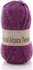 img 4 attached to 🧶 Mary Maxim Natural Alpaca Tweed Yarn - Medium Worsted Weight Yarn - Knit & Crochet Projects - 77% Acrylic, 20% Alpaca, 3% Viscose - 4 Ply - 262 Yards (Thistle)