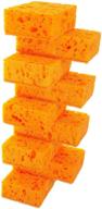 🍊 okleen orange multi use scrub sponge - 9 pack, heavy duty and non scratch, made in europe logo