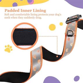 img 1 attached to Adjustable Nylon Dog Collar with Safety Buckle | Soft Neoprene Padding for Small, Medium, and Large Pets - Grand Line Reflective Puppy Collar