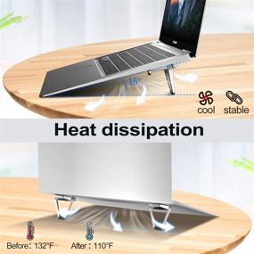 img 3 attached to 🔧 ZELMINE Portable Zinc Alloy Laptop/Keyboard Stand - Anti-Slip, Foldable, Compatible with MacBook Air/Pro, Lenovo, Dell XPS, HP, 10-15.6 Inches