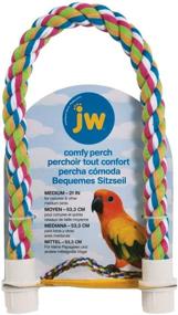 img 2 attached to Улучшите комфорт вашей птицы с помощью JW Pet Comfy Perch: гибкий многоцветный канат для оптимального расслабления.