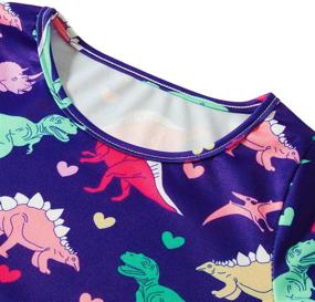 img 1 attached to 🦖 Dazzling ALISISTER Dinosaur Sundress: Trendy Crew Neck Birthday Girls' Clothing in Dresses