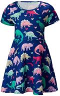 🦖 dazzling alisister dinosaur sundress: trendy crew neck birthday girls' clothing in dresses logo
