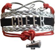 girls cheerleading bracelet - cheer jewelry gift for cheerleaders - cheerleader bracelet logo