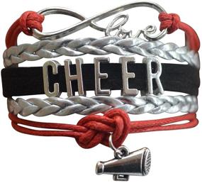 img 3 attached to Girls Cheerleading Bracelet - Cheer Jewelry Gift for Cheerleaders - Cheerleader Bracelet