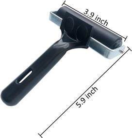 img 3 attached to 🖌️ Benvo Rubber Brayer 4 inch Rubber Roller: Perfect for Printmaking, Painting, Glue Application, Wallpaper & Stamping - Anti Skid Construction Tools with Hard Rubber Drum (Black, Classic Version)