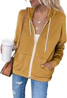 stay cozy and stylish with the sherosa women's zip up hoodies - trendy zipper hooded jacket with pockets логотип